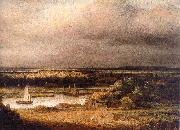 Philips Koninck Wide River Landscape oil on canvas